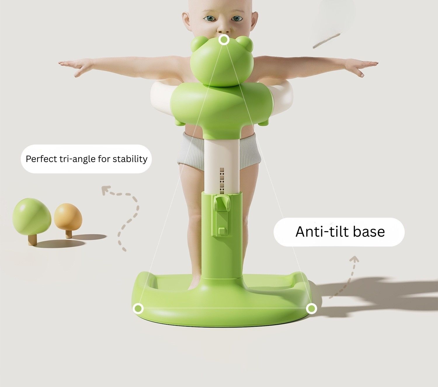 Baby Bath Stand | Adjustable Height & Armrest | Anti-Slip & Stable Base | Antibacterial | 6 Months+ thumbnail