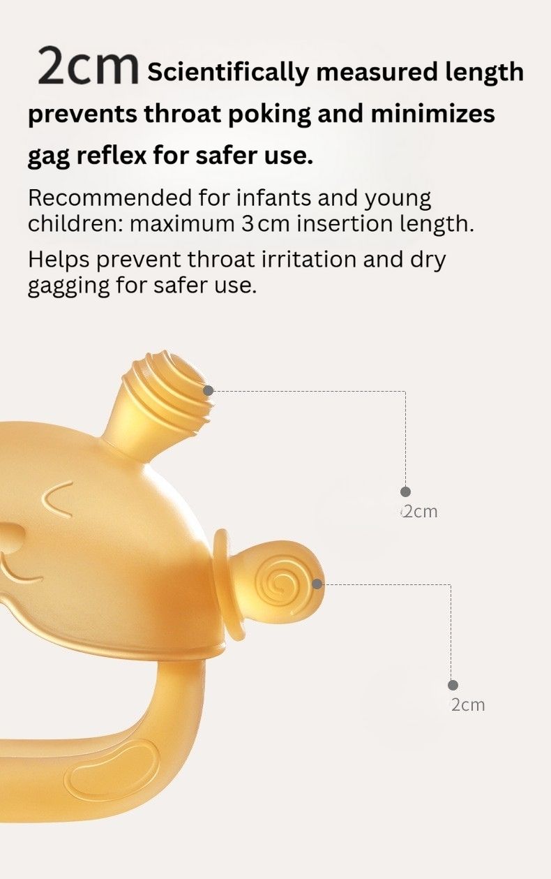 Baby Teether Anti-Gag Safety | Semi-Enclosed Design | 360° Protection | BPA Free | For Infants & Toddlers thumbnail