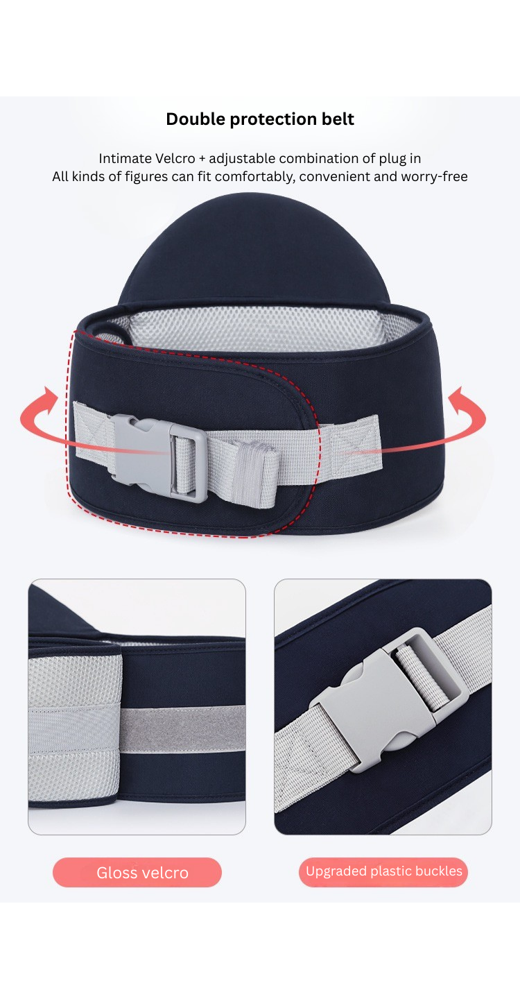 Printed 2-in-1 Baby Carrier with Waist Stool – Ergonomic Hip Seat Carrier for 0–3 Years thumbnail