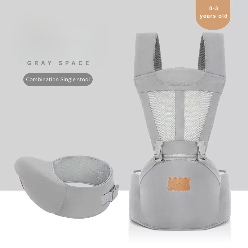 2-in-1 Baby Carrier with Waist Stool – Ergonomic Hip Seat Carrier for 0–3 Years thumbnail