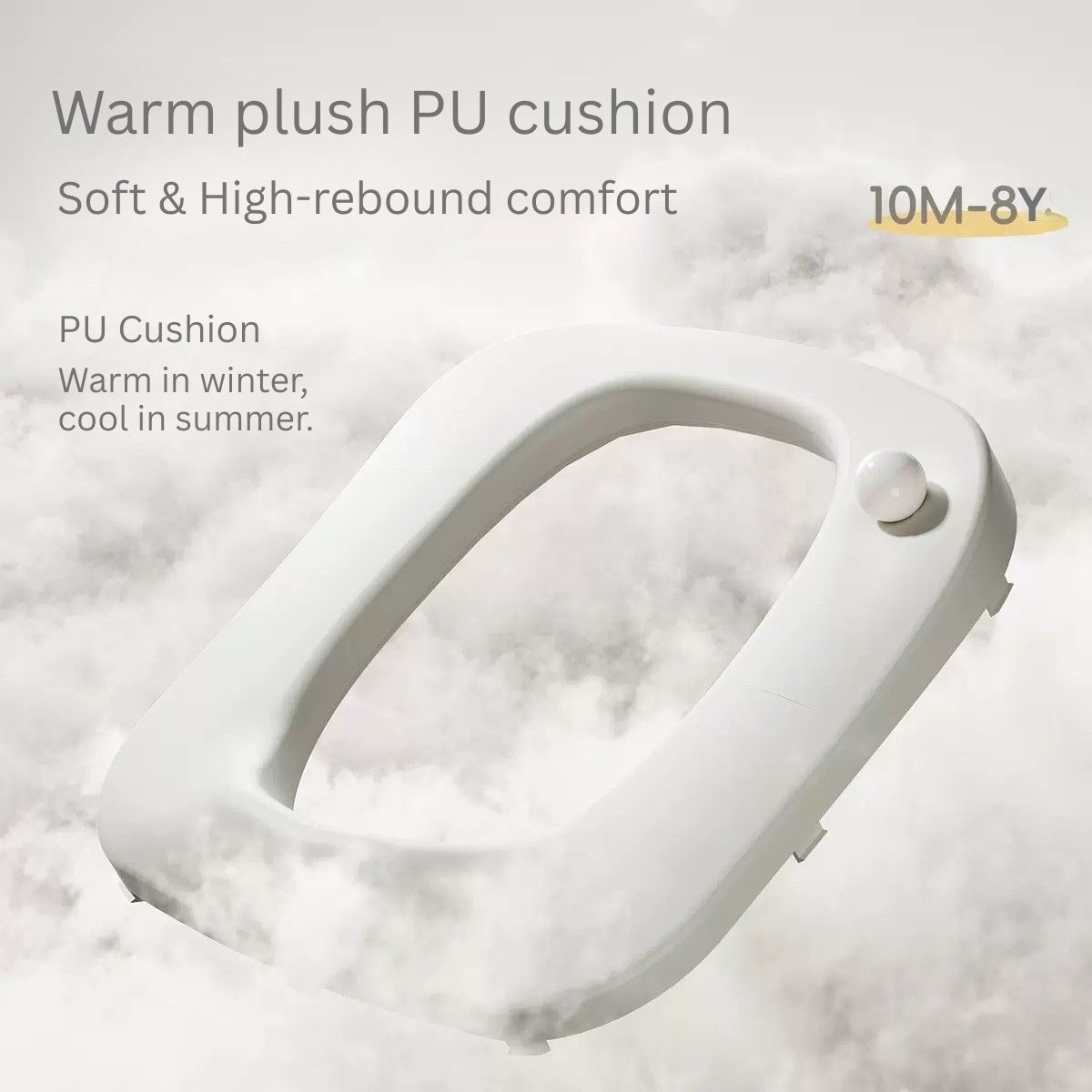 Baby Potty Trainer with PU Cushion | Car-Shaped | Soft & High-Rebound Seat | Safe Lid Design | Eco-Friendly PP | 10 Months – 8 Years thumbnail