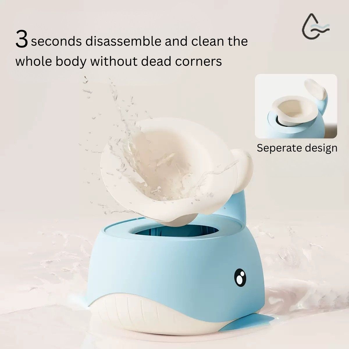 Baby Dolphin Potty Trainer | Splash-Proof & Stable Design | Eco-Friendly PP | Easy to Clean | 6 Months – 6 Years thumbnail