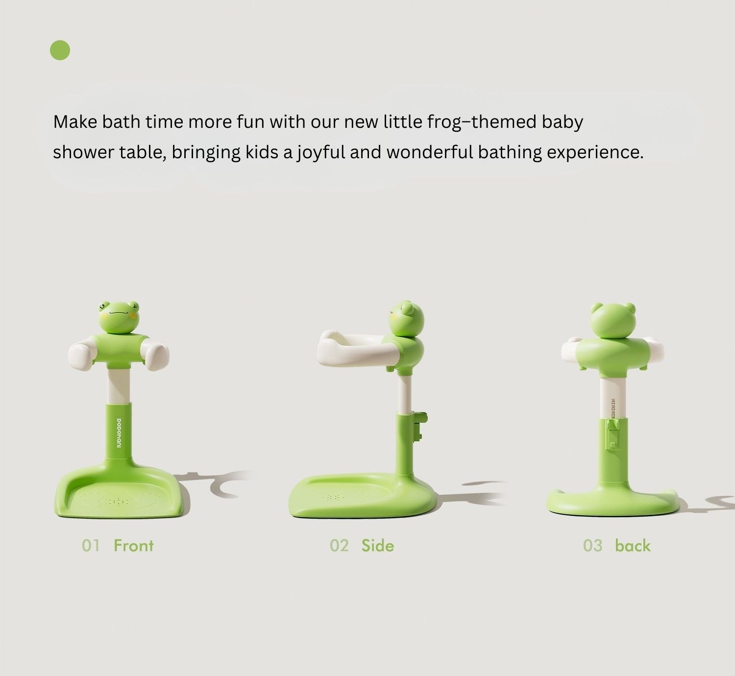 Baby Bath Stand | Adjustable Height & Armrest | Anti-Slip & Stable Base | Antibacterial | 6 Months+ thumbnail