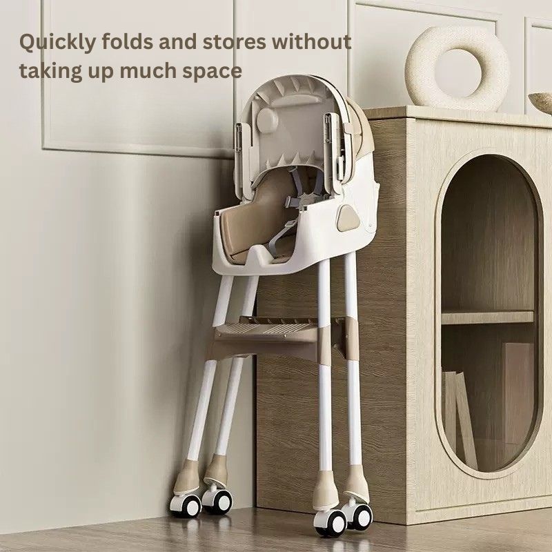 Multifunctional Baby Feeding Chair | Adjustable High Chair with Rocking Function | Foldable & Detachable Tray | 6 Months–6 Years | 75kg Capacity thumbnail