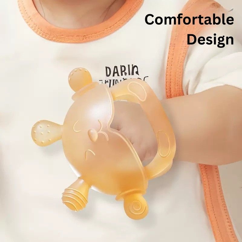 Baby Teether Anti-Gag Safety | Semi-Enclosed Design | 360° Protection | BPA Free | For Infants & Toddlers thumbnail