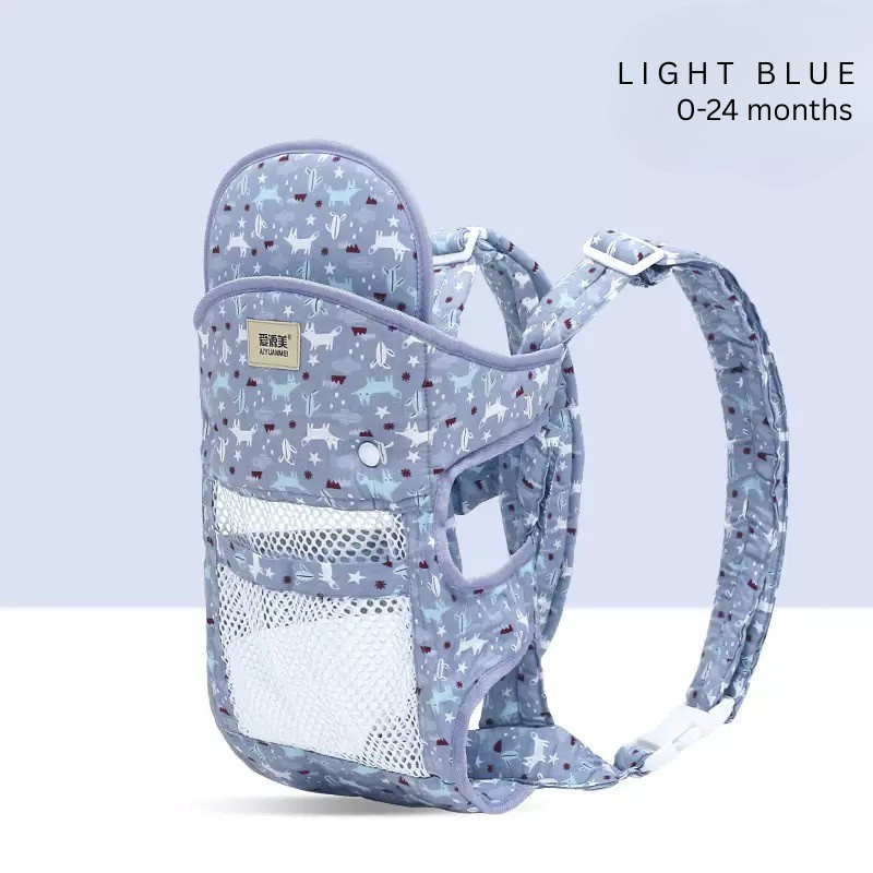 Patterned Baby Carrier 4-in-1strap – Combed Cotton Ergonomic Carrier for 0–36 Months thumbnail