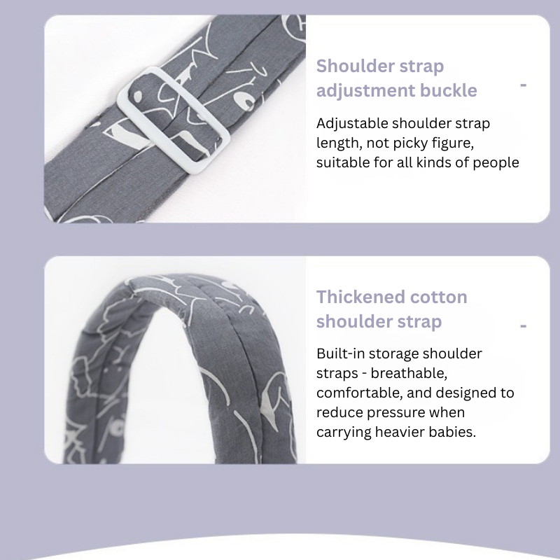 Patterned Baby Carrier 4-in-1strap – Combed Cotton Ergonomic Carrier for 0–36 Months thumbnail