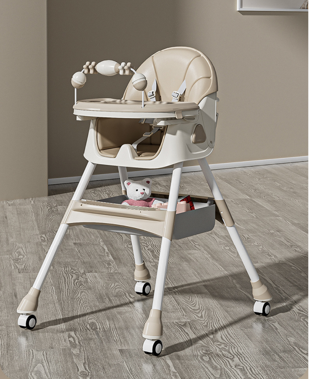 Multifunctional Baby Feeding Chair | Adjustable High Chair with Rocking Function | Foldable & Detachable Tray | 6 Months–6 Years | 75kg Capacity thumbnail