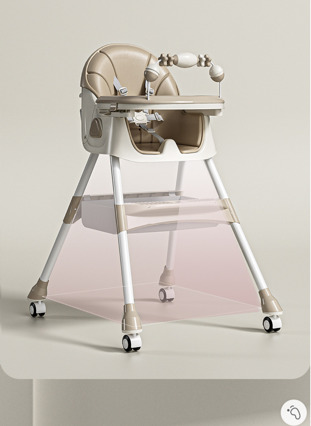 Multifunctional Baby Feeding Chair | Adjustable High Chair with Rocking Function | Foldable & Detachable Tray | 6 Months–6 Years | 75kg Capacity thumbnail