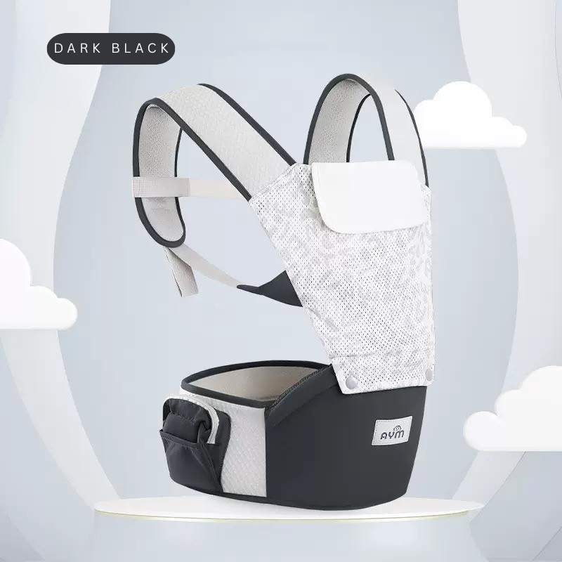 Printed 2-in-1 Baby Carrier with Waist Stool – Ergonomic Hip Seat Carrier for 0–3 Years