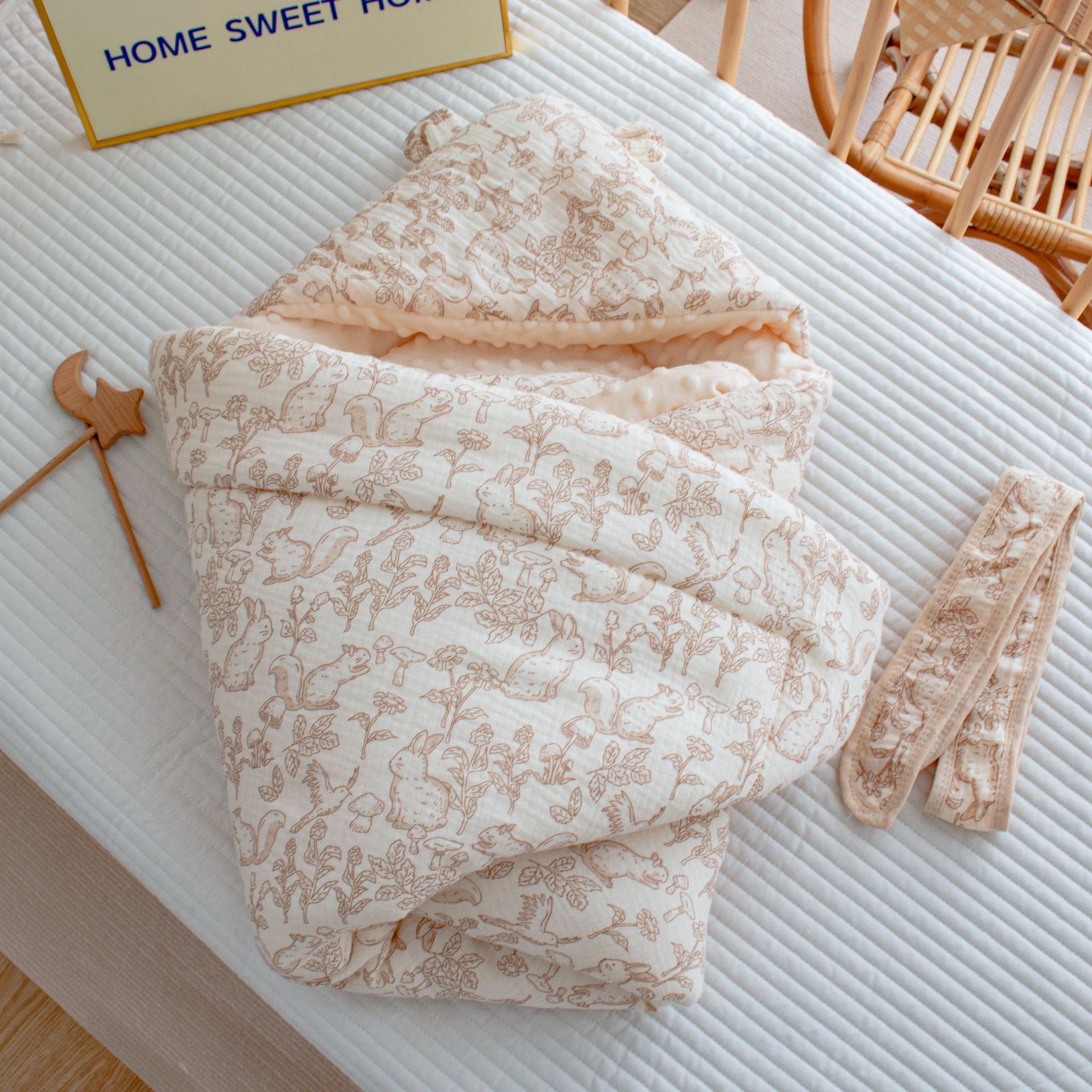 baby cotton wrap blanket thumbnail