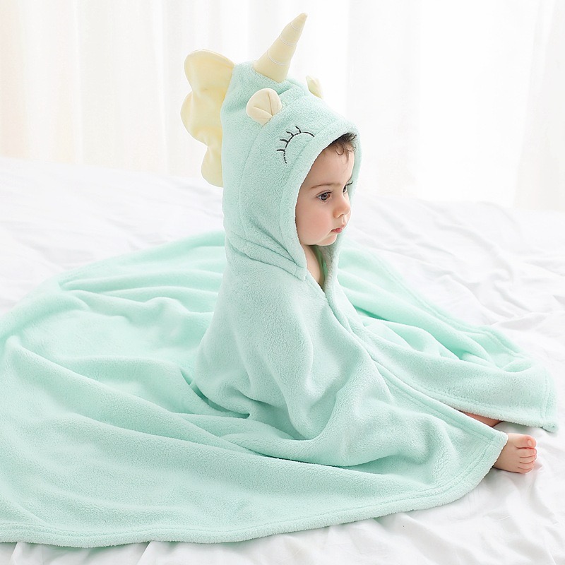 Baby Towel Hooded Elephant & Unicorn Design | Soft & Absorbent Bath Towel for Newborn | Elephant & Unicorn Designs | 0–36 Months thumbnail