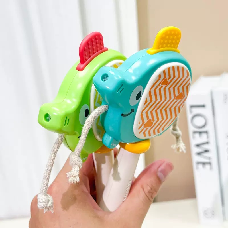 Elephant Teether Rattle Toy for Babies | Soft Silicone | Built-in Whistle | Teething & Sensory Toy | BPA Free thumbnail