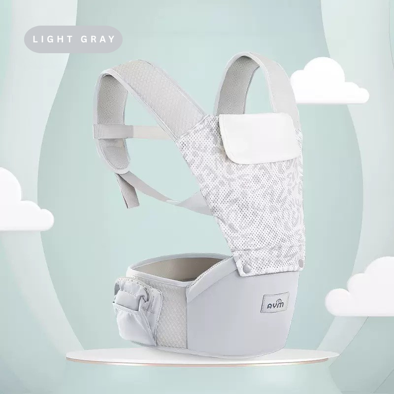 Printed 2-in-1 Baby Carrier with Waist Stool – Ergonomic Hip Seat Carrier for 0–3 Years thumbnail