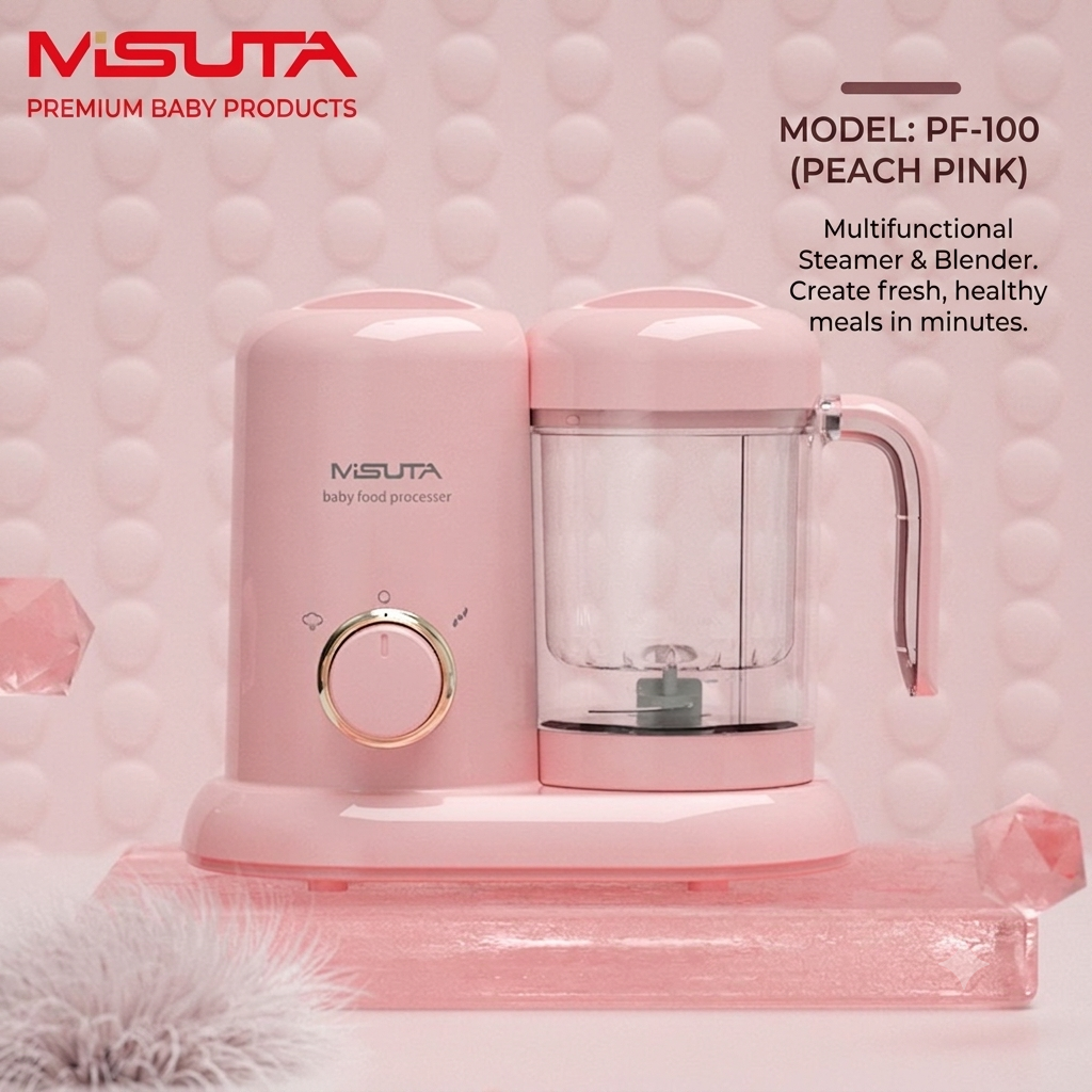 MISUTA Baby Food Processor | Steam & Blend Baby Food Maker | One-Touch Baby Food Steamer Blender | BPA-Free thumbnail